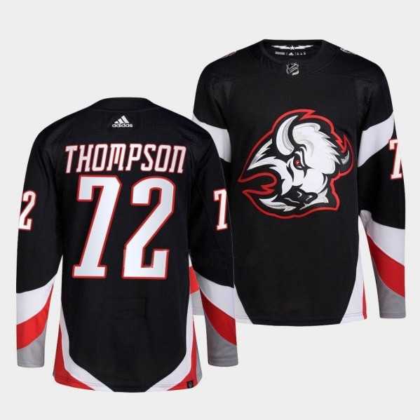 Men%27s Buffalo Sabres #72 Tage Thompson Black 2022-23 Stitched Jersey